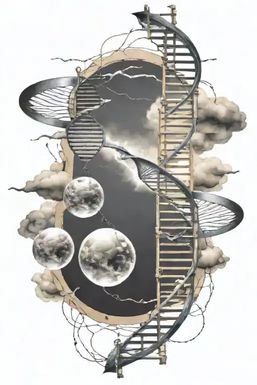 Dna And Lighting Storm