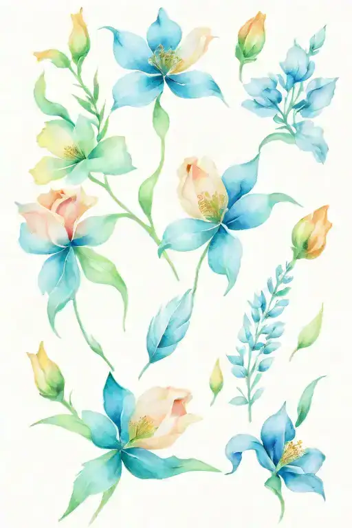 January August October Birth Flowers Intertwined