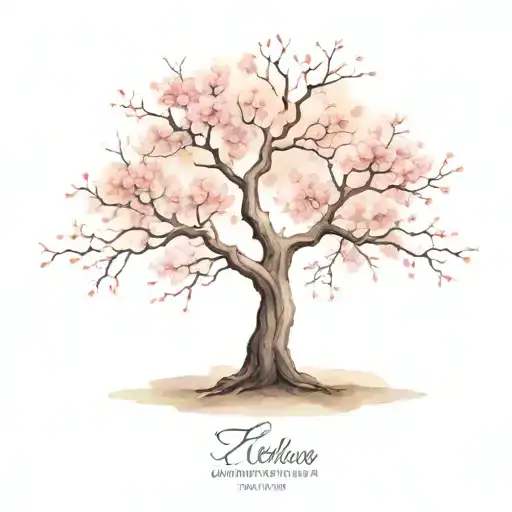 Cherry Blossom Tree With Long Outstretching Branches