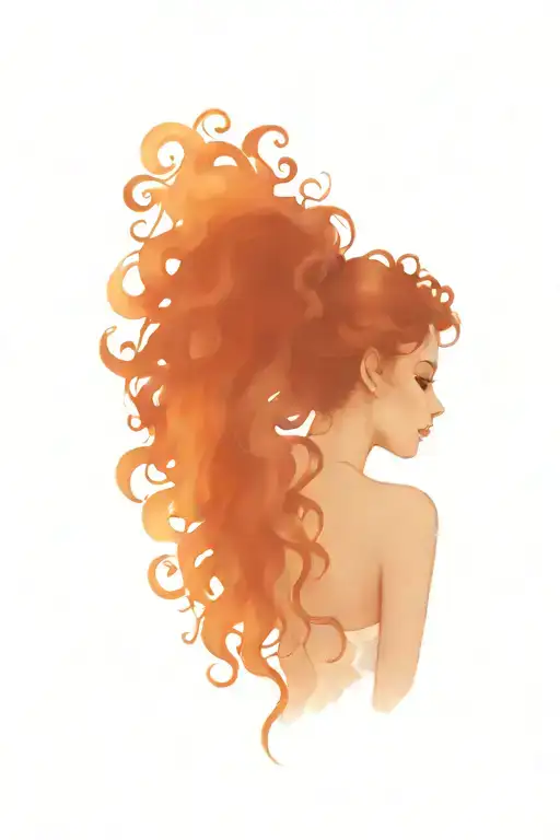 Fairy With Curly Hair From Behind