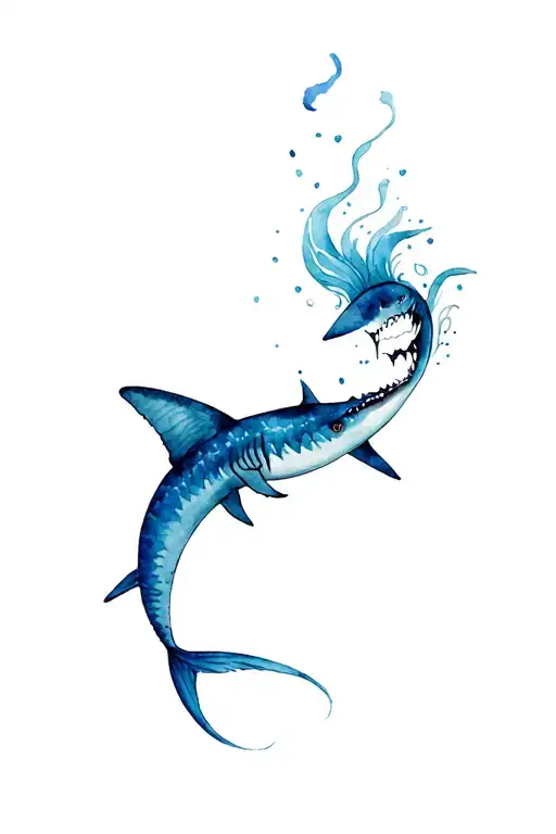 Shark And Scary Mermaid