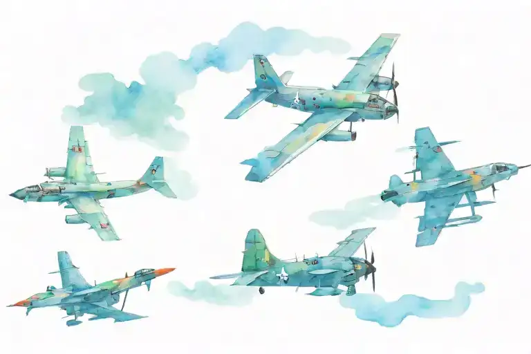 Military Aircraft Flying