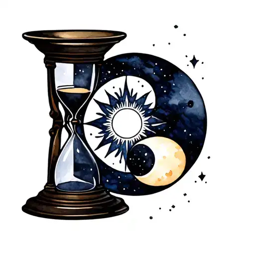 Hourglass With Sun And Moon Phase