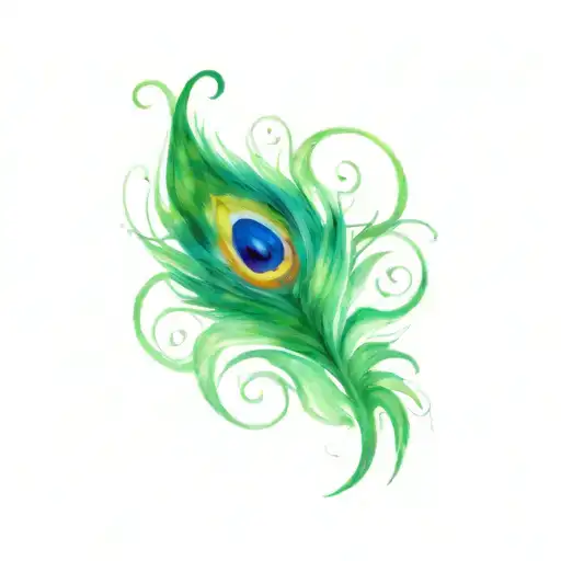 Adoption Symbol Intertwined Peacock Feather