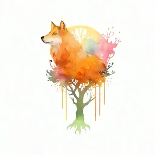 Tree Of Life And Wolf King