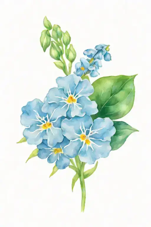 March May September Birth Flowers With Forget Me Nots In A Bouquet