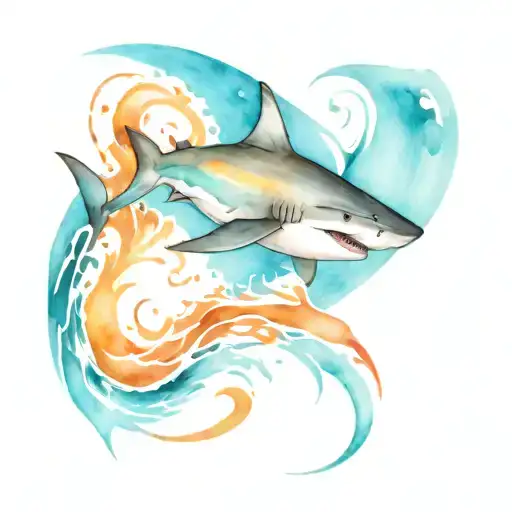 Shark Ocean Waves