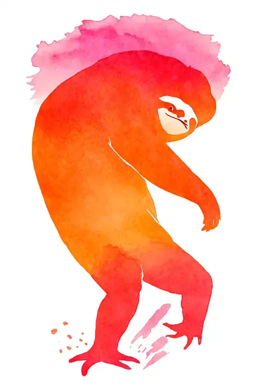 Sloth On A Surfboard