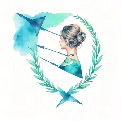 Neck Tattoo With Arrow