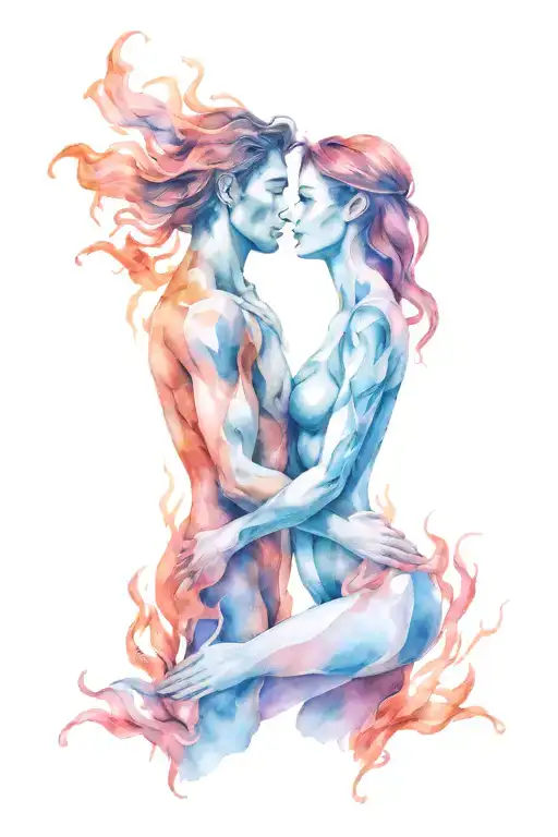 Fire And Ice Man And Woman Love