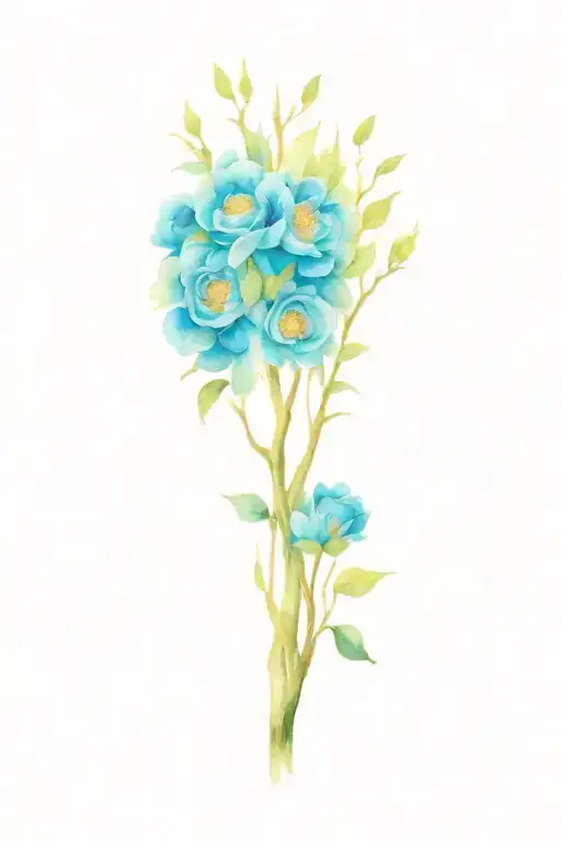 Willow Tree With Roses And Daisy Flower