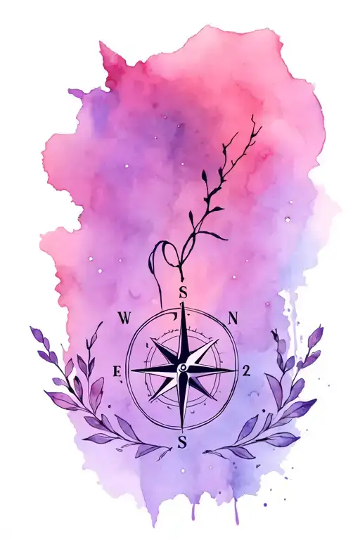 Compass And Vines Wrapped