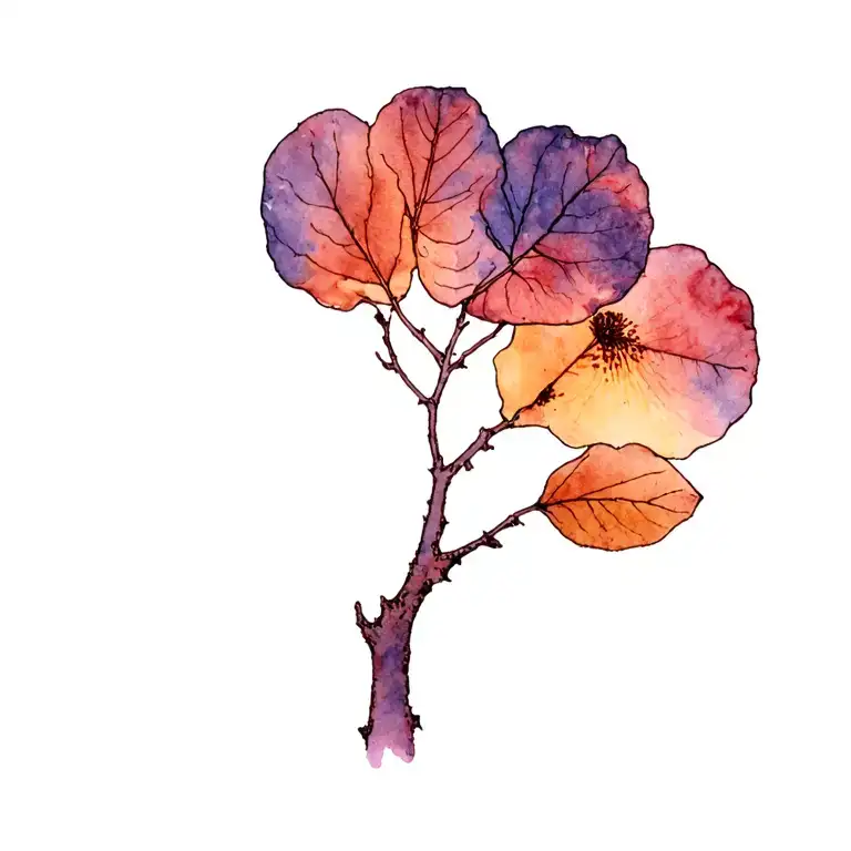 Fig Tree Woodcut Style Tattoo Sylvia Plath