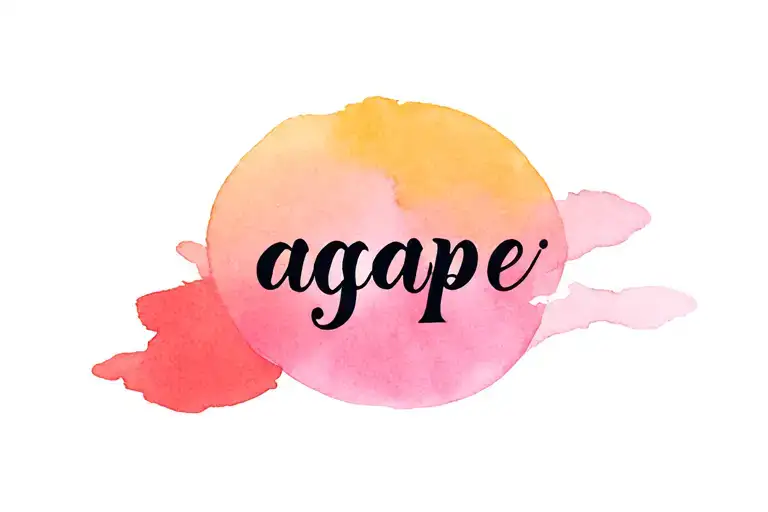 Agape In Greek Lettering