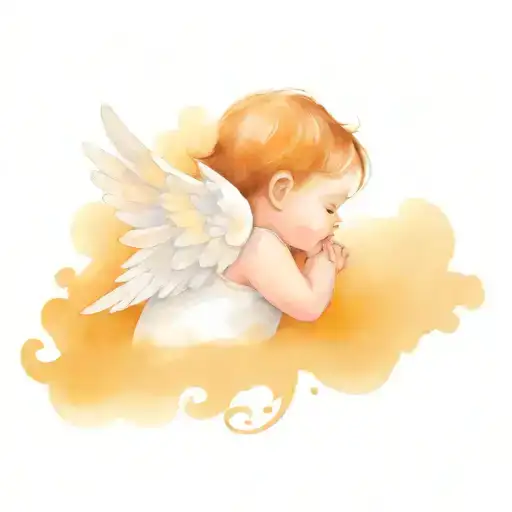 Angel Baby Girl Side Profile