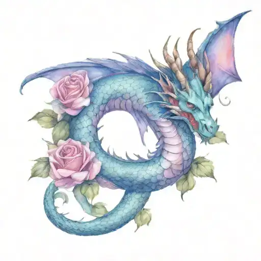 Dragon With Roses