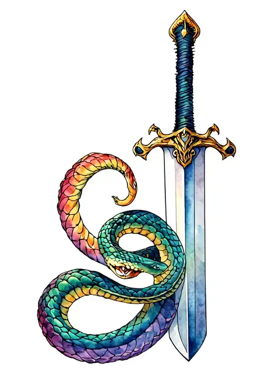 Sword And Snake Slithering