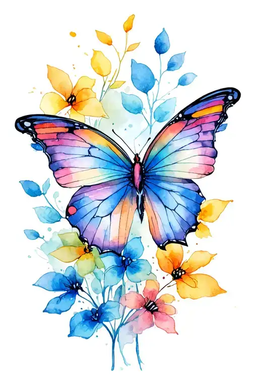 Pen And Butterfly Should Be Elongated For Forearm