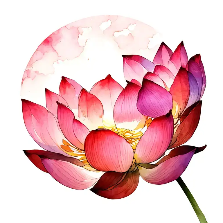 Lotus Flowers Intertwined