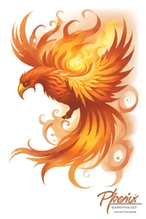 Phoenix And Flames Right Arm Sleeve