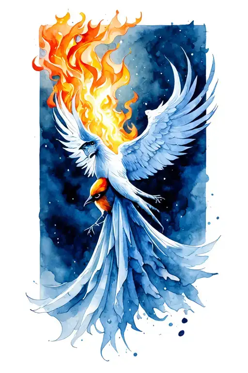 Robin As Phoenix Rising From Flames