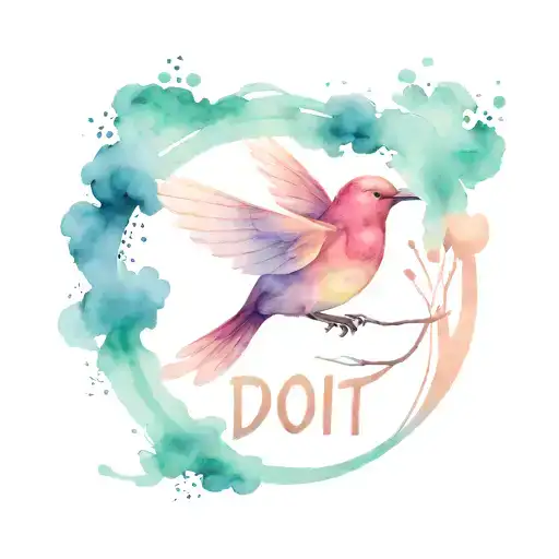 Draw With A Bird And Text Do It