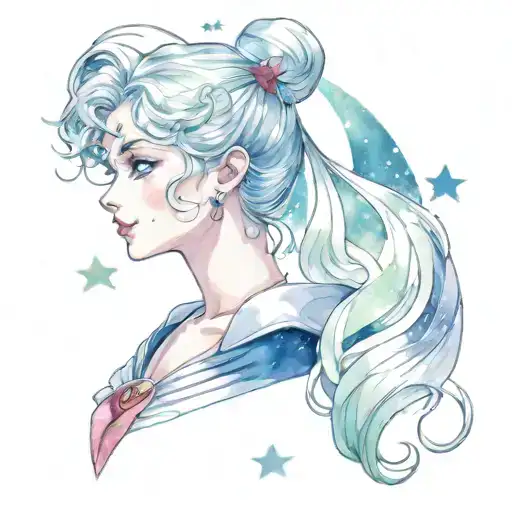 Sailor Moon Surrounded By Stars