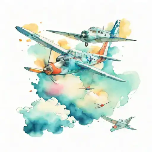 Planes And Strom Cloud Background
