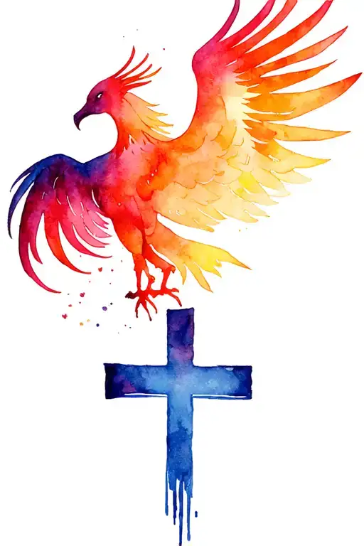 Cross And Rising Phoenix
