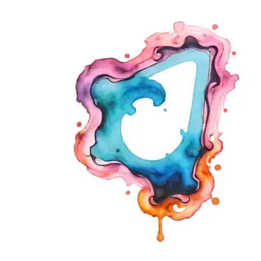 Black Semi Colon Car In Water Colour