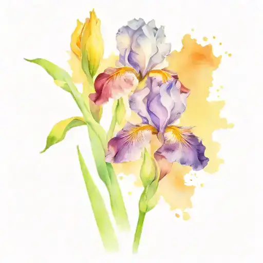 Iris Flowers In Different Colors