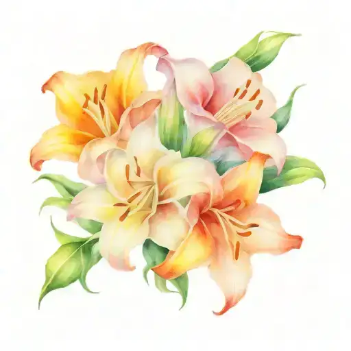 Rose Astra Lily Flowers