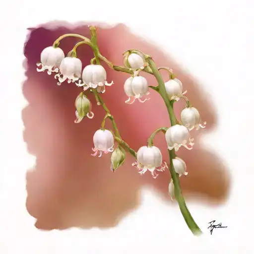 Lily Of The Valley Flower And Crysanthium