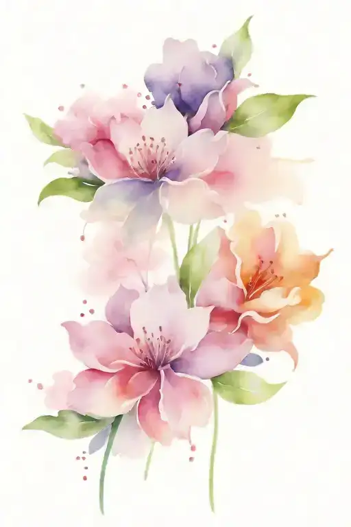 Abstracts Watercolor Flower