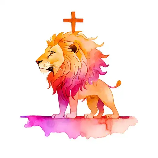 Lion With Cross