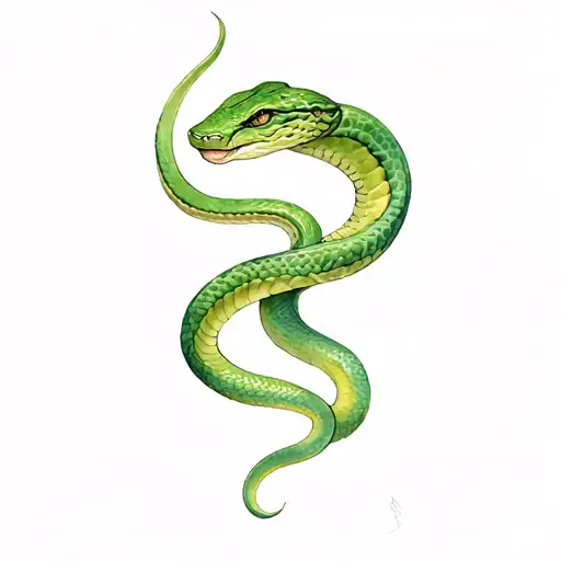 Green Snake Wrapped