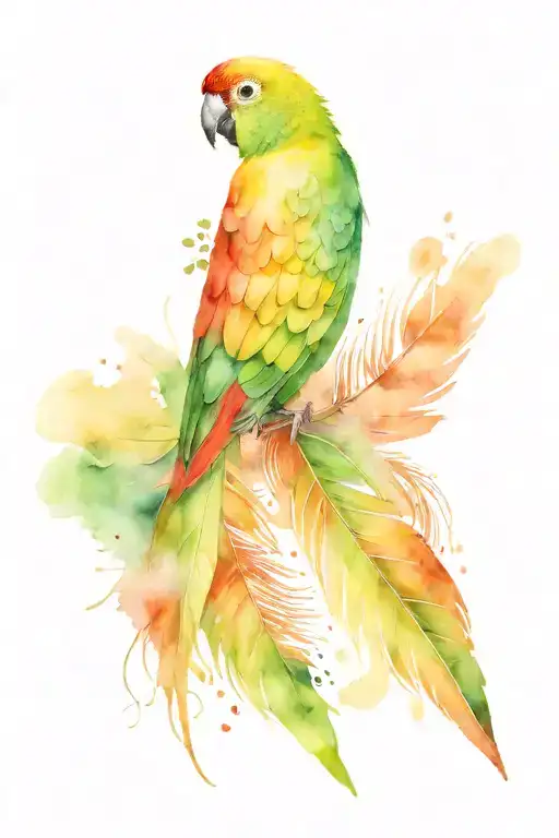 Simple Conure Feather