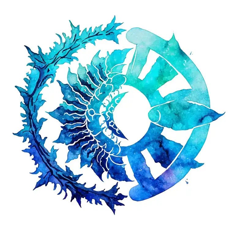 Arcane Wild Rune Spine Tattoo Design