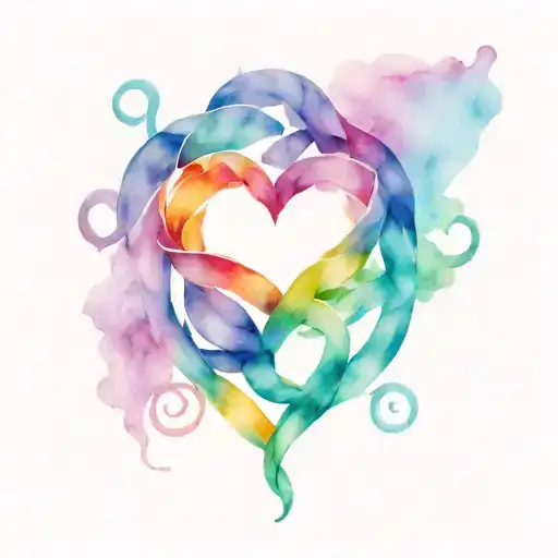 Mother Daughter Tattoo Symbol Intertwined