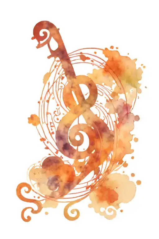 Bass Clef Inside A Sun Rays