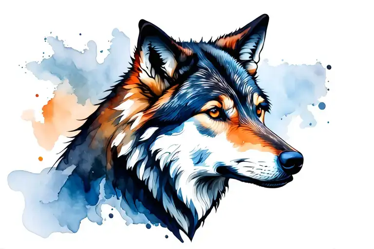 Wolf Minimlist Modern Design