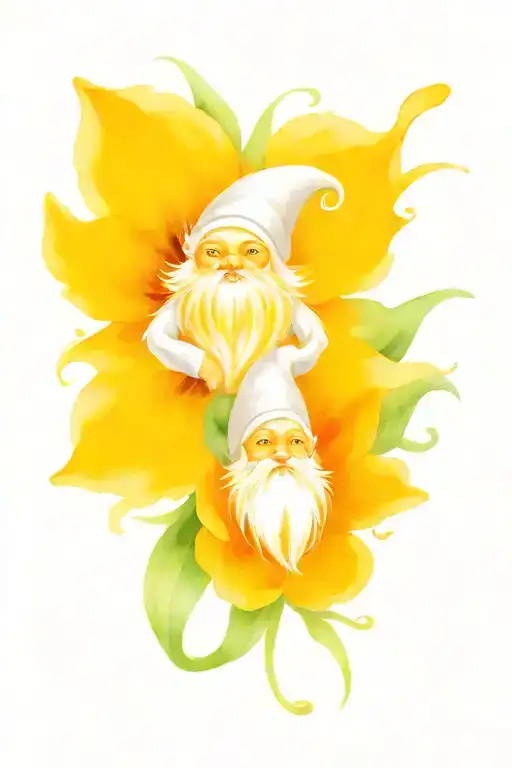 Gnome And Birth Month Flower