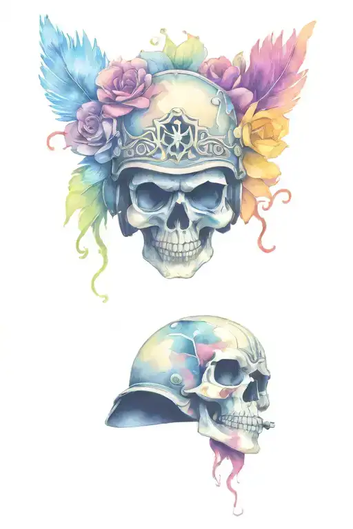 Sugar Skull Wearingcombat Helmet