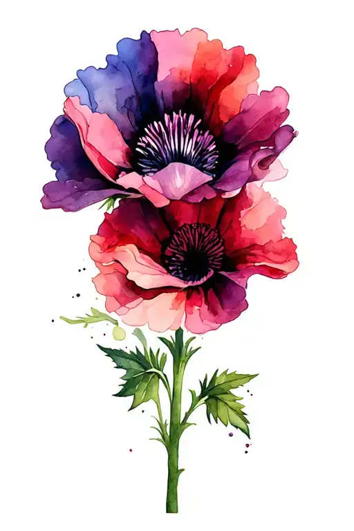 Hollyhock Flower Surrounded