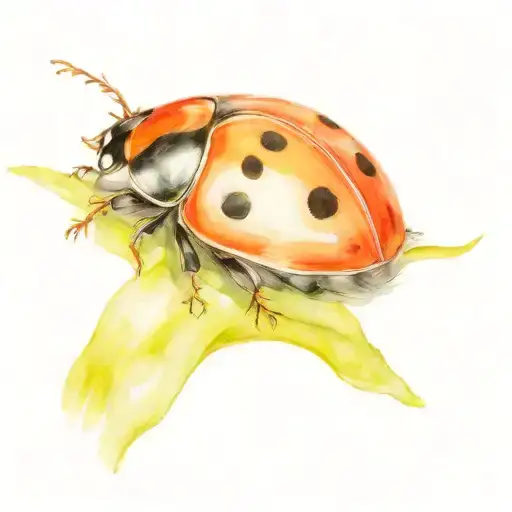 Ladybug Sitting On Top