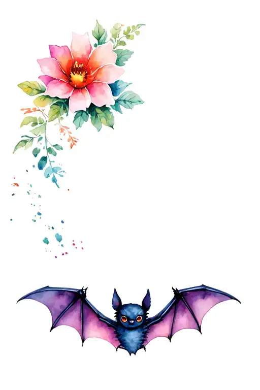 Bat And Flower