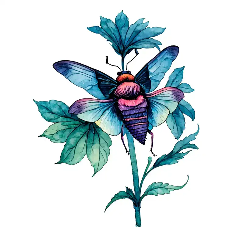 Rosy Maple Moth On Black Eyed Susan