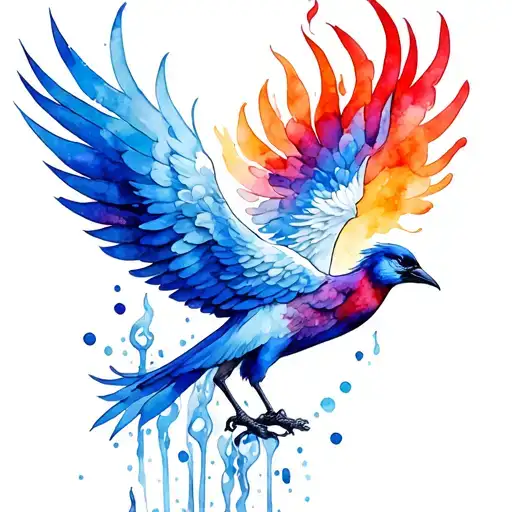 Water And Phoenix Bird