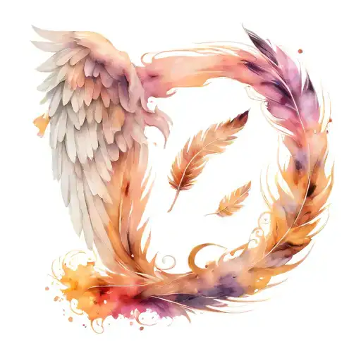 Angel Wings And Feather