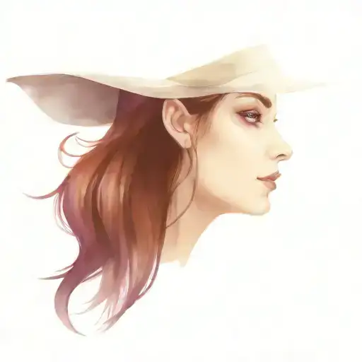 A Witch Fae Woman With Purple Eyes And Brown Hair